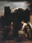 REMBRANDT Harmenszoon van Rijn Christ and the Woman of Samaria oil on canvas